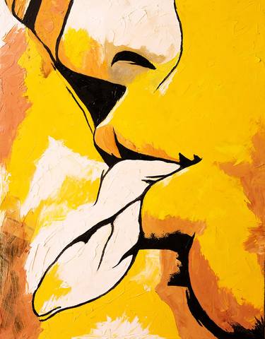 Original Abstract Erotic Painting by Maryna Timchenko