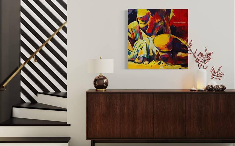 Original Abstract Erotic Painting by Maryna Timchenko