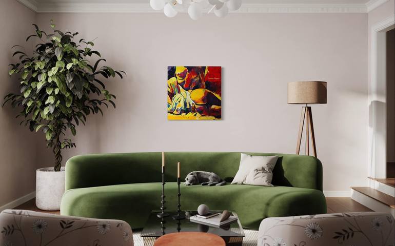 Original Abstract Erotic Painting by Maryna Timchenko
