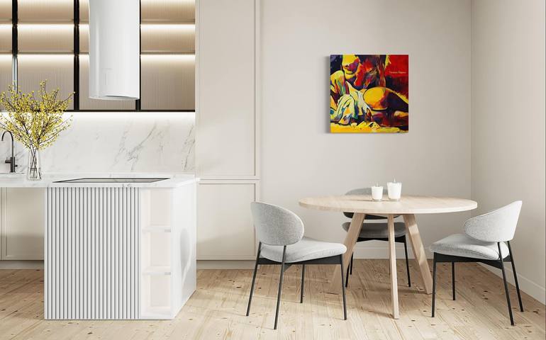 Original Abstract Erotic Painting by Maryna Timchenko