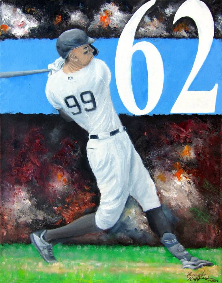 Aaron Judge Hitting his 62nd Home Run Painting