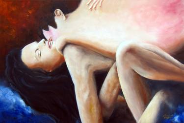 Original Figurative Erotic Paintings by Leonardo Ruggieri