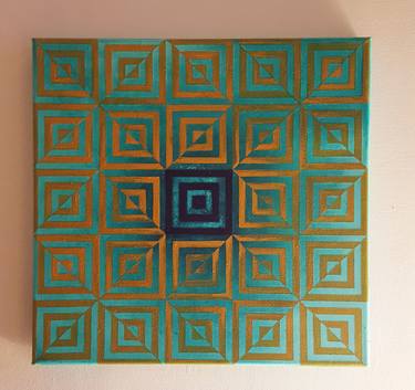 Original Abstract Geometric Paintings by Uili Lousi