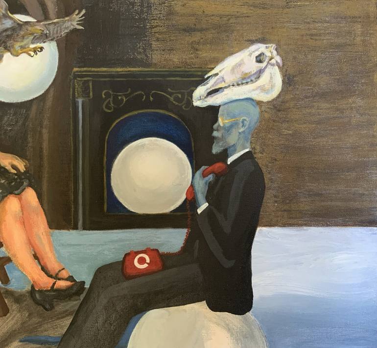 Original Realism People Painting by Ivan Mainbourg