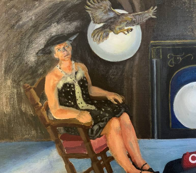 Original Realism People Painting by Ivan Mainbourg