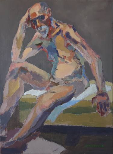 Original Expressionism Nude Paintings by Ivan Mainbourg