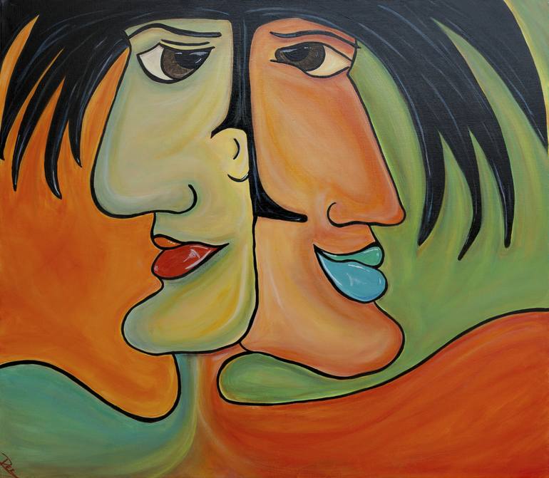 Two Sides Painting by Rana Khatib Thomas Saatchi Art