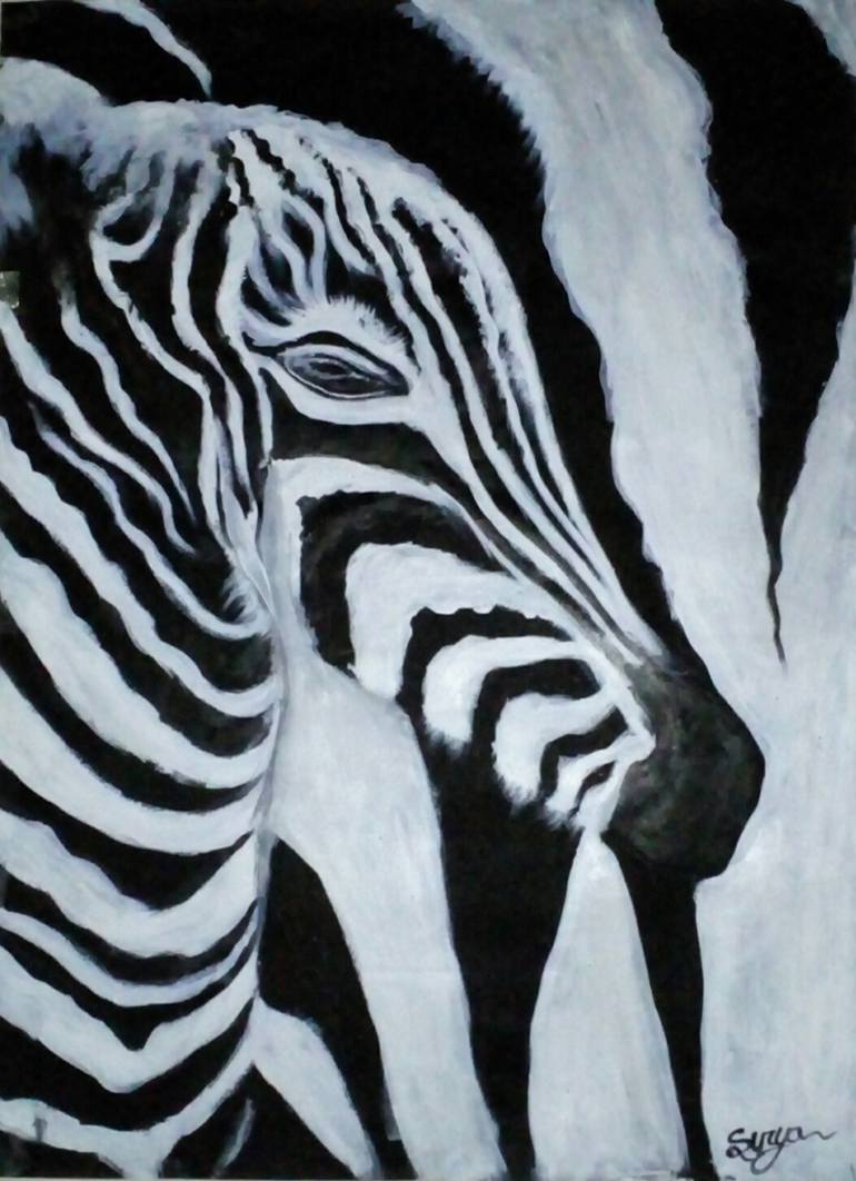 Zebra Painting by Surya Das | Saatchi Art Zebra Painting by Surya Das | Saatchi Art