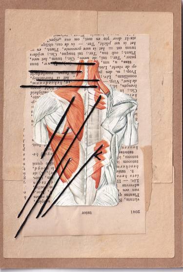 Original Surrealism Body Collage by Martine Mooijenkind