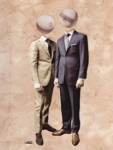 Original Surrealism People Collage by Martine Mooijenkind