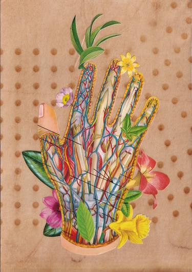 Original Floral Collage by Martine Mooijenkind