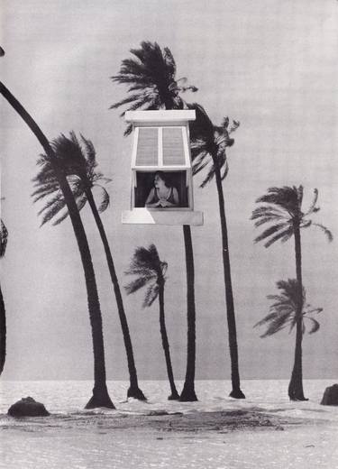 Original Surrealism Beach Collage by Martine Mooijenkind