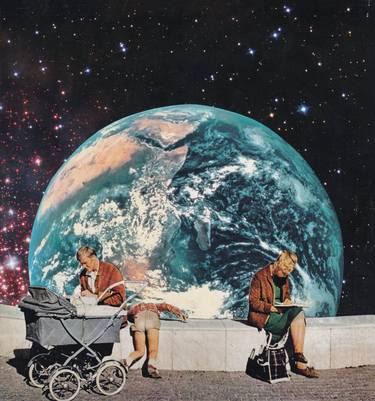 Original Surrealism People Collage by Martine Mooijenkind