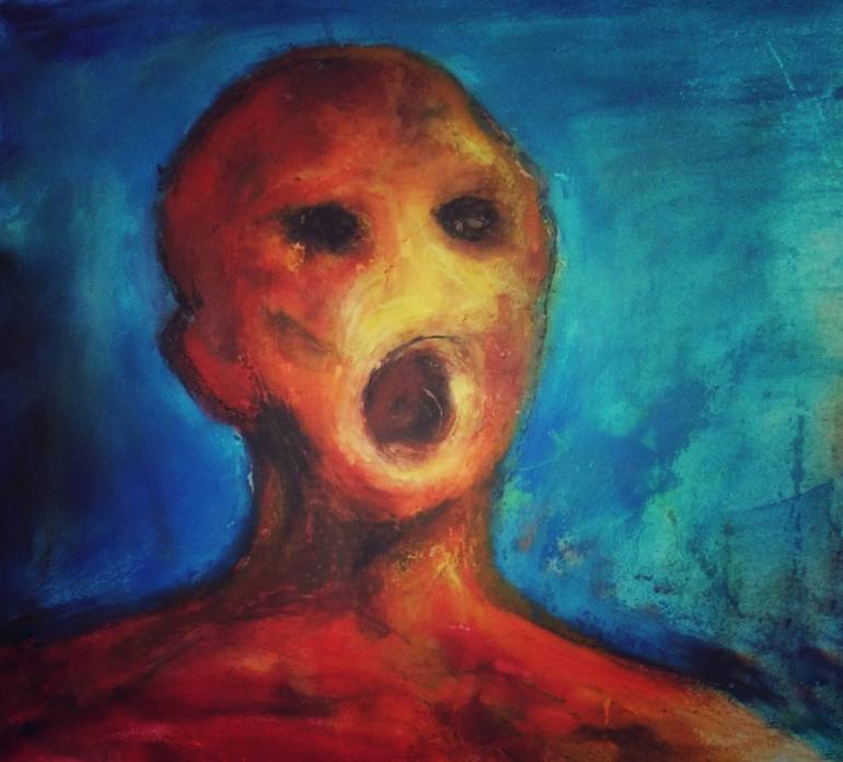 The Anguished Man Reborn Painting By Newton X Saatchi Art