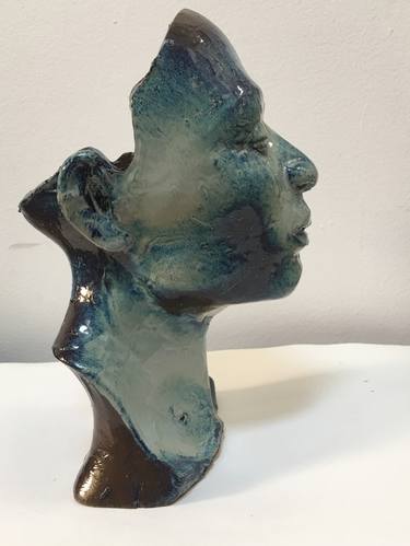 Original Figurative Portrait Sculpture by Miguel Alcantara