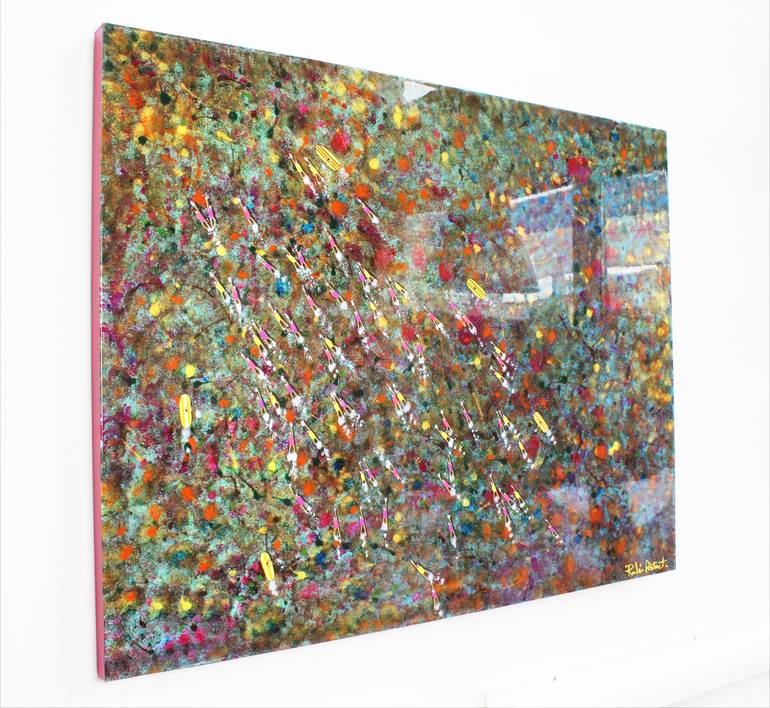 Original Abstract Expressionism Abstract Painting by Ruben Abstract