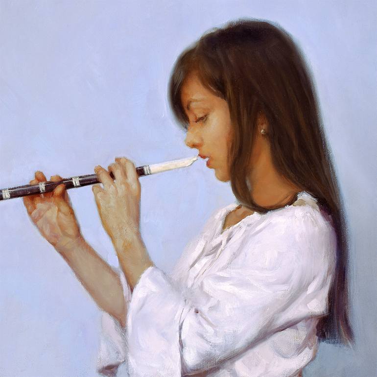 Original Figurative Music Painting by Evgeniy Monahov