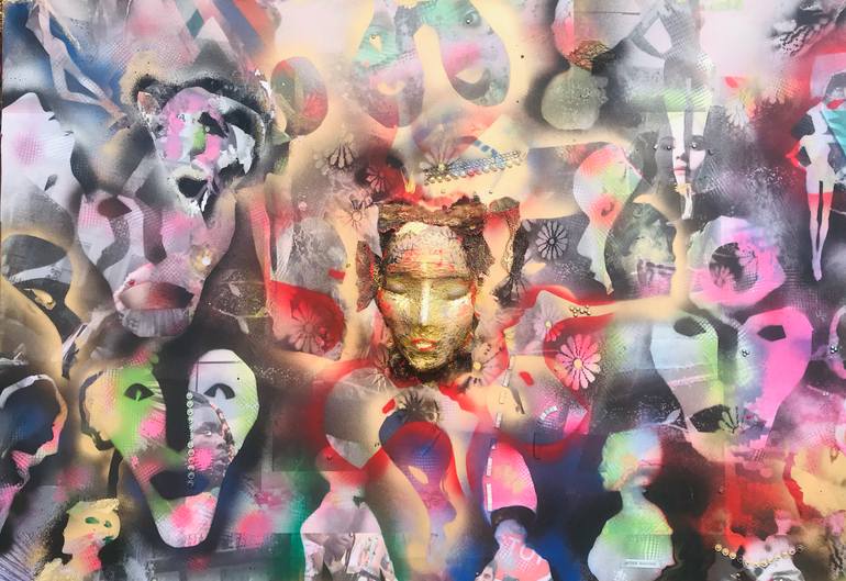Original Abstract Pop Culture/Celebrity Mixed Media by Stephen Mcgowan