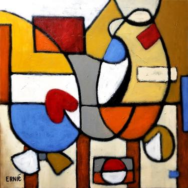 Original Cubism Abstract Painting by Ernie Benton