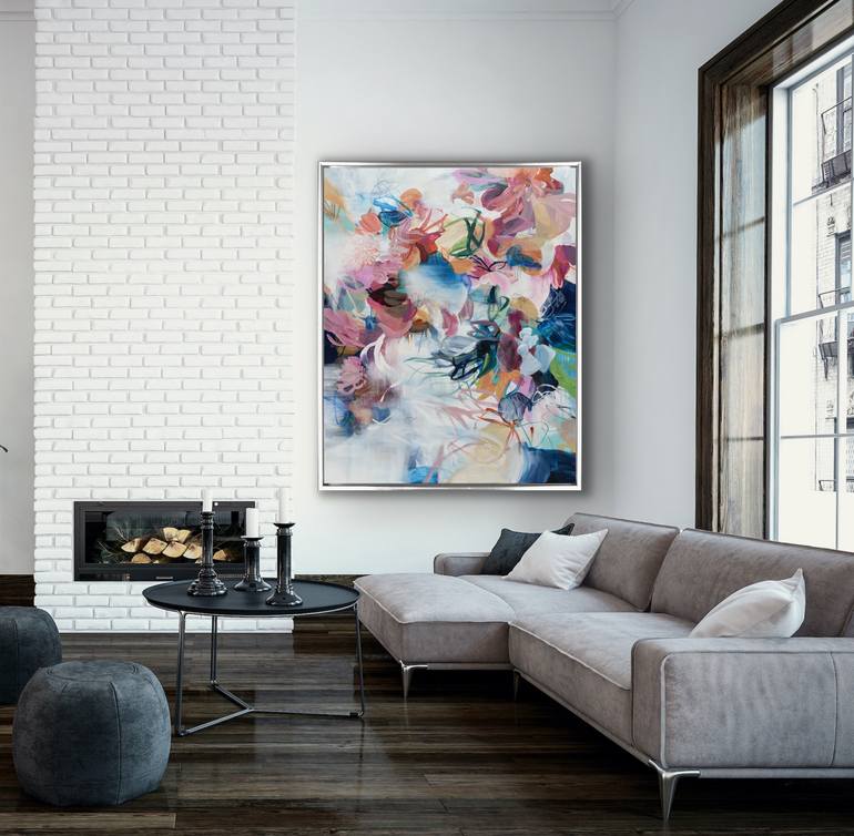 Original Abstract Expressionism Abstract Painting by Cat Tesla