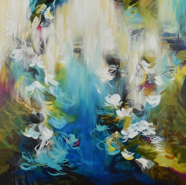 Original Abstract Expressionism Abstract Paintings by Cat Tesla