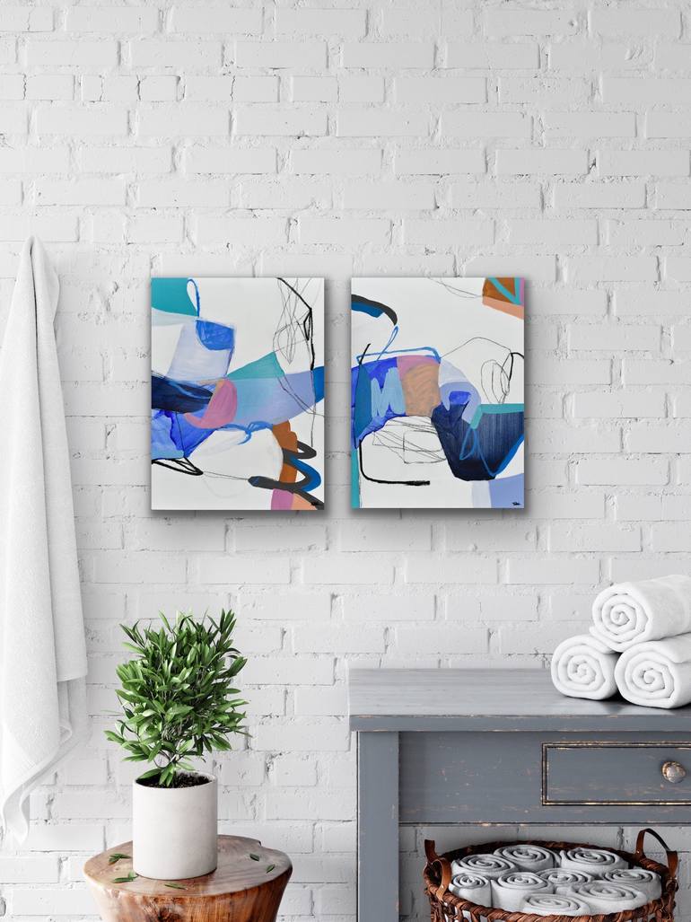 Original Abstract Expressionism Abstract Painting by Cat Tesla