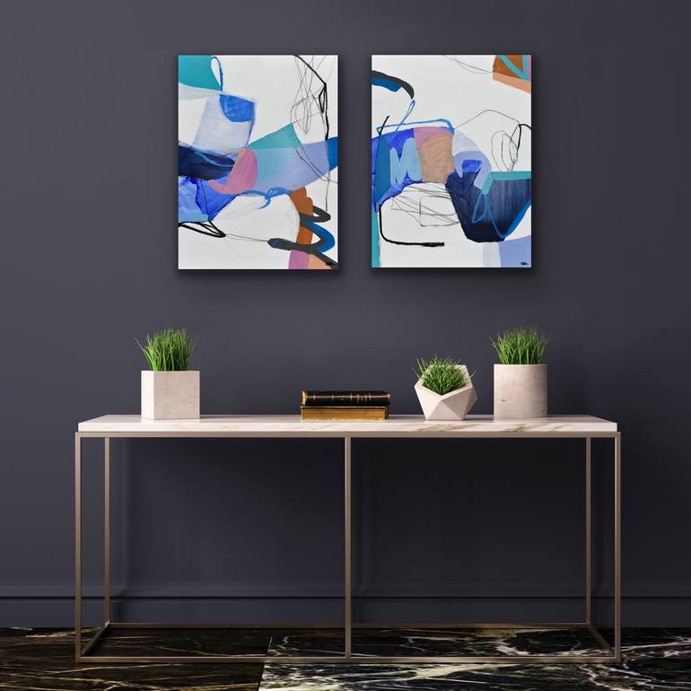 Original Abstract Expressionism Abstract Painting by Cat Tesla