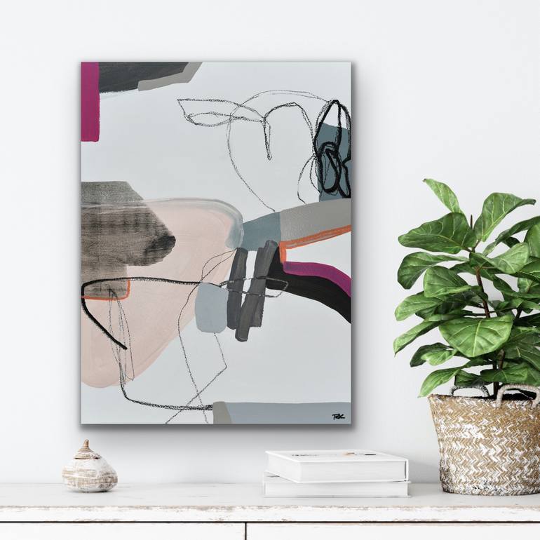 Original Abstract Expressionism Abstract Painting by Cat Tesla