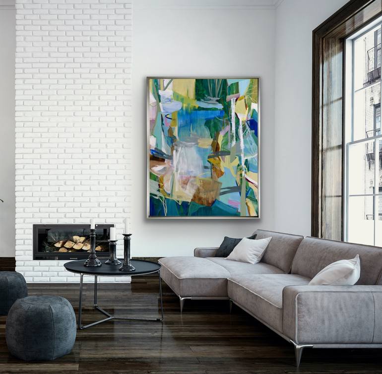 Original Abstract Expressionism Abstract Painting by Cat Tesla