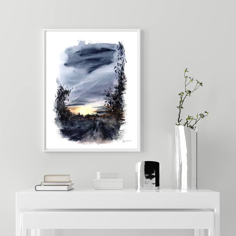 Original Abstract Landscape Painting by Olga Tchefranov