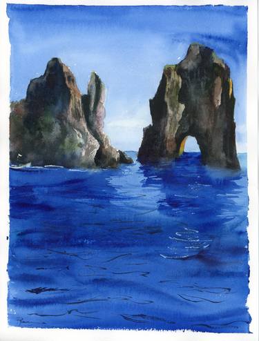 Print of Fine Art Seascape Paintings by Olga Tchefranov