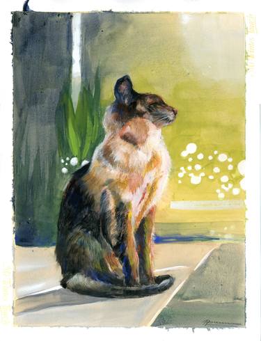 Print of Figurative Cats Paintings by Olga Tchefranov