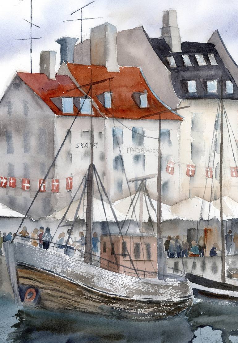Original Fine Art Cities Painting by Olga Tchefranov