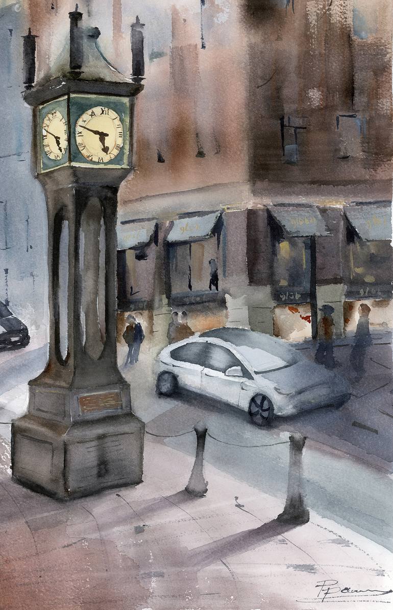 Original Impressionism Cities Painting by Olga Tchefranov