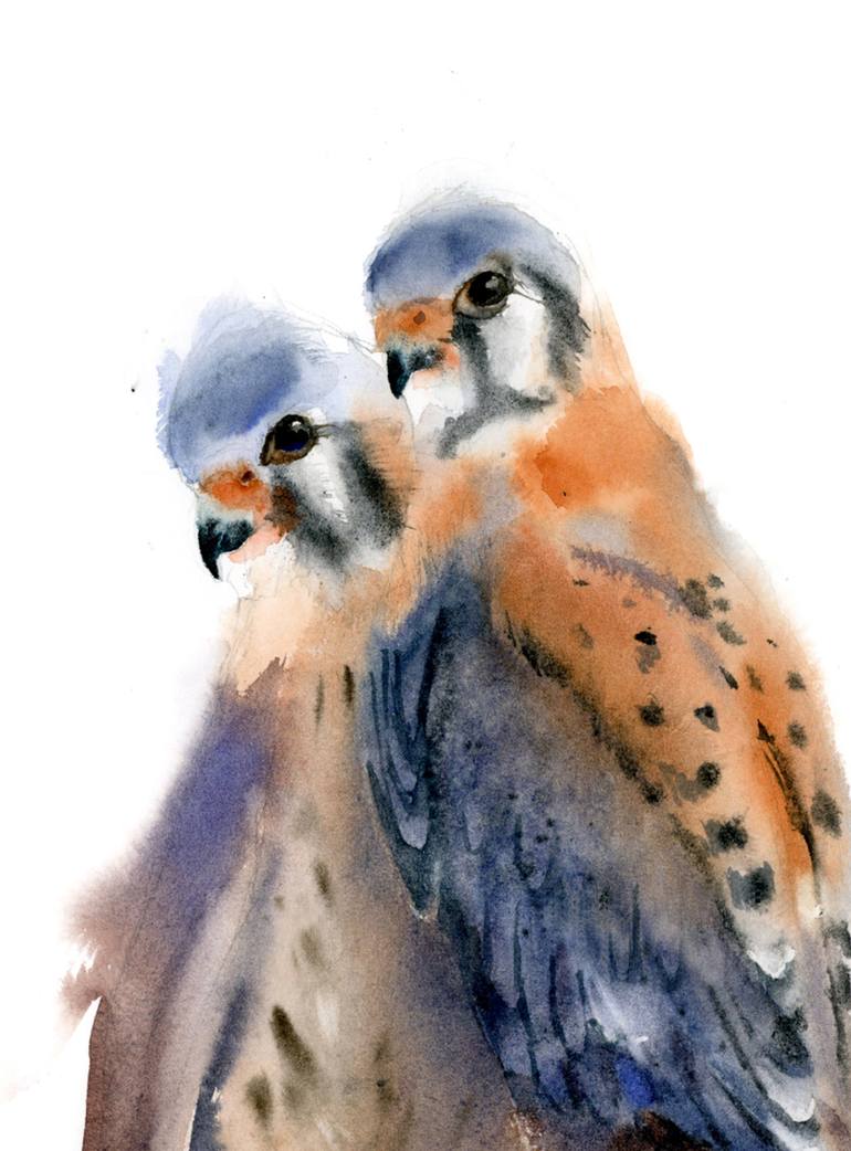 Original Impressionism Animal Painting by Olga Tchefranov