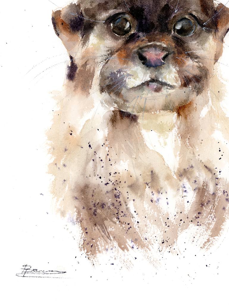 Original Figurative Animal Painting by Olga Tchefranov