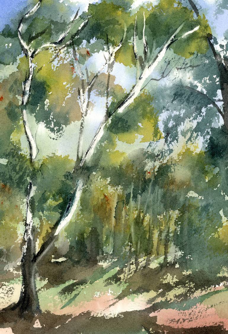 Original Impressionism Landscape Painting by Olga Tchefranov