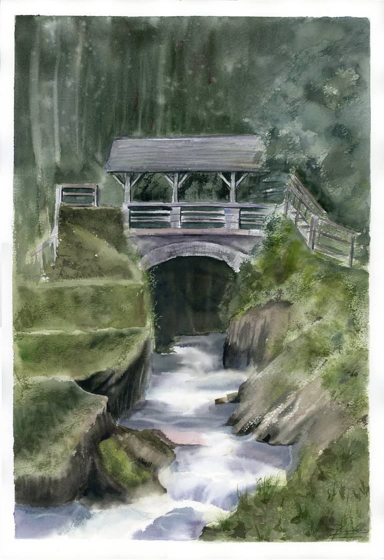 Print of Fine Art Landscape Paintings by Olga Tchefranov