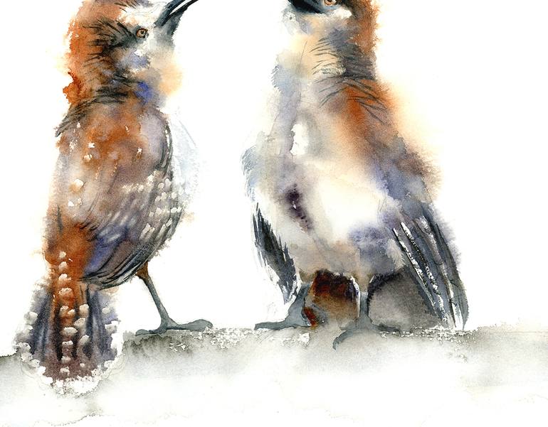 Original Impressionism Animal Painting by Olga Tchefranov