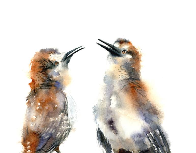 Original Impressionism Animal Painting by Olga Tchefranov