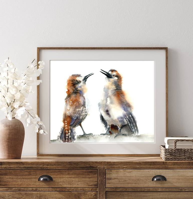 Original Impressionism Animal Painting by Olga Tchefranov