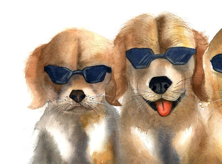 Original Illustration Animal Painting by Olga Tchefranov