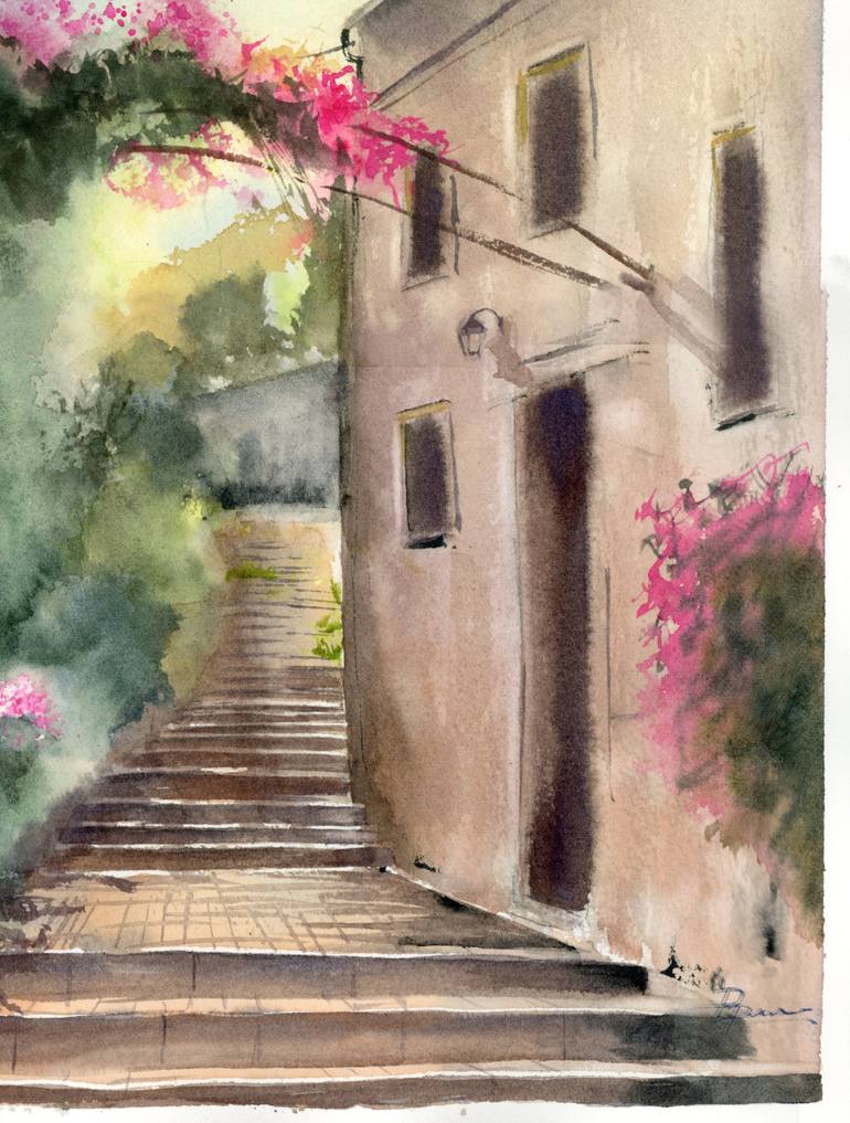 Original Abstract Landscape Painting by Olga Tchefranov