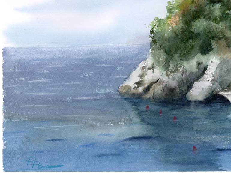 Original Conceptual Landscape Painting by Olga Tchefranov