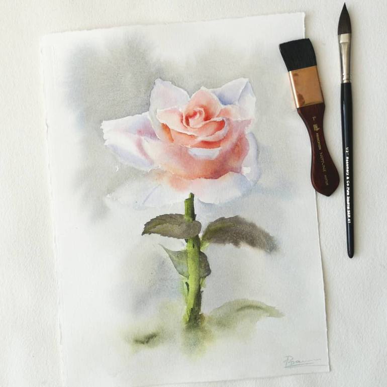 Original Floral Painting by Olga Tchefranov