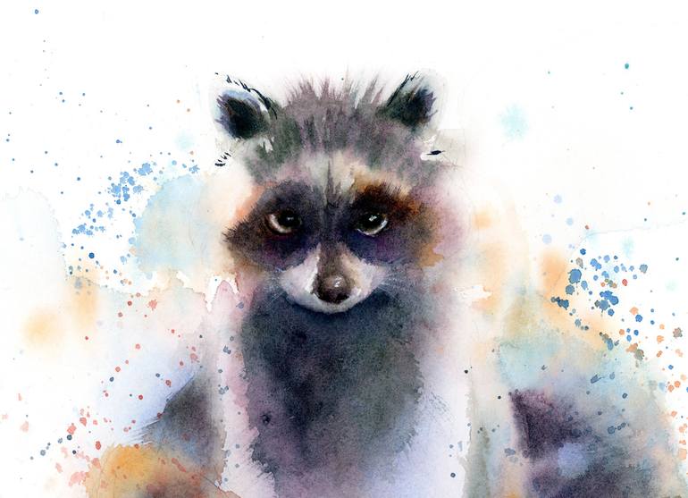 Original Abstract Expressionism Animal Painting by Olga Tchefranov