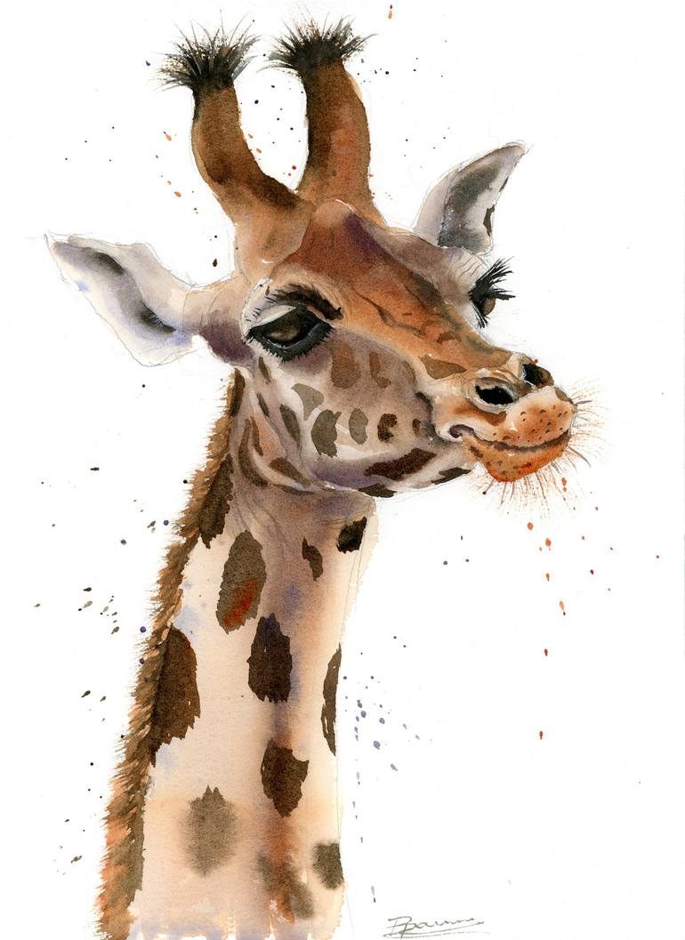 Картина милого жирафика