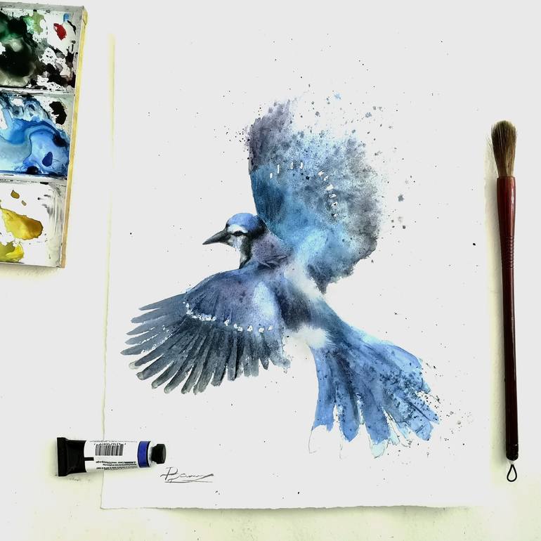 Original Abstract Animal Painting by Olga Tchefranov