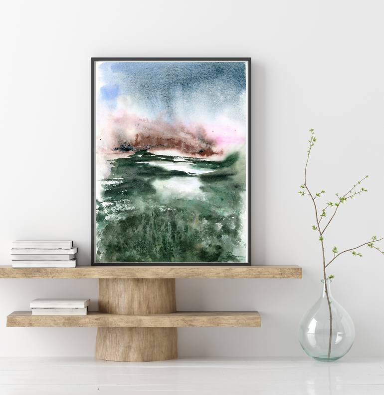 Original Abstract Landscape Painting by Olga Tchefranov