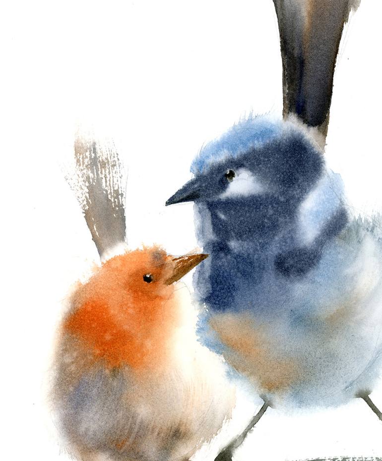 Original Impressionism Animal Painting by Olga Tchefranov